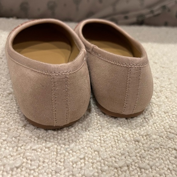 Crewcuts by J.Crew Little Girls Glitter Cap-toe Ballet Flats in Rose Gold Sz 10 - Picture 5 of 8
